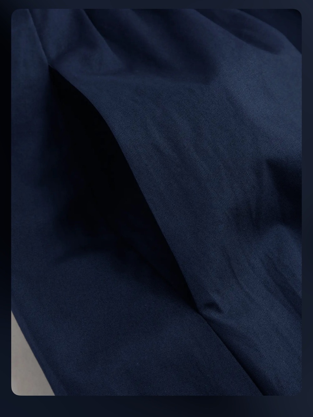 COTTON-BLEND MID RISE SOLID RUFFLE MAXI SKIRT Navy Blue S - Picture 3 of 6